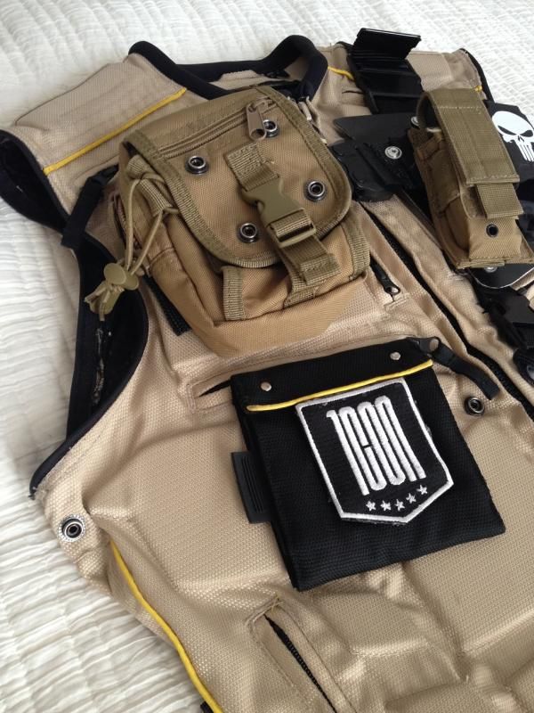 FS Motorcycle Tactical vest & matching Shark Raw Helmet Combo